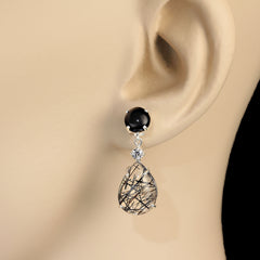 Sophisticated Black and White Earrings