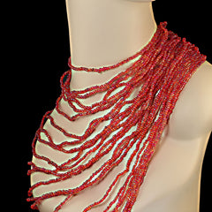 Pink Multi-strand Seed bead Necklace