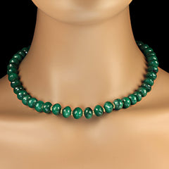 Simply Elegant Emerald necklace with goldy accents 18 Inch