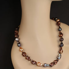 Multi color Baroque Freshwater Pearl Necklace