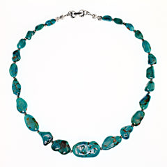 19 Inch Sleeping Beauty Turquoise Nugget necklace