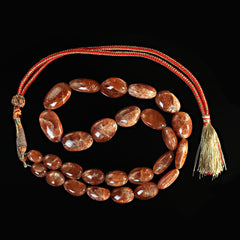 Glorious Graduated 21 inch African Sunstone Necklace