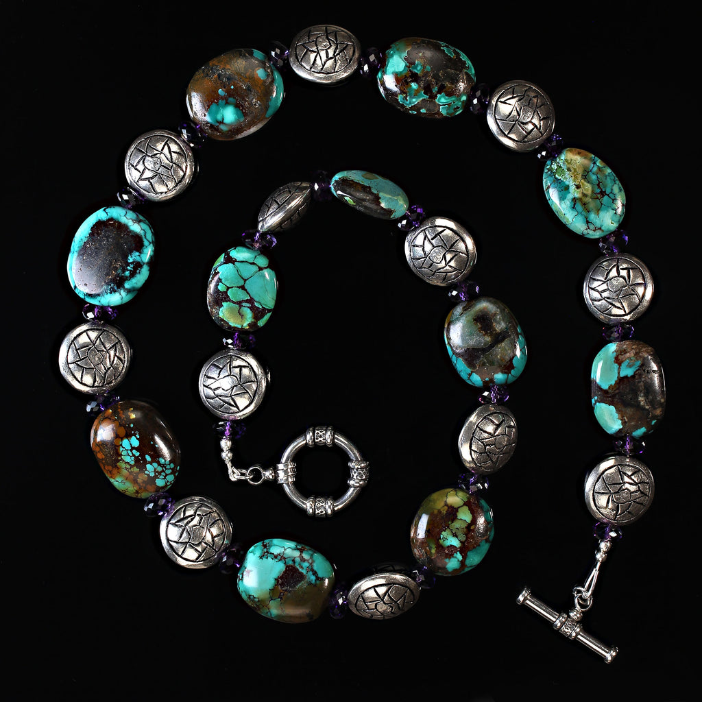 Unique and Exciting Hubei Turquoise 26 Inch necklace