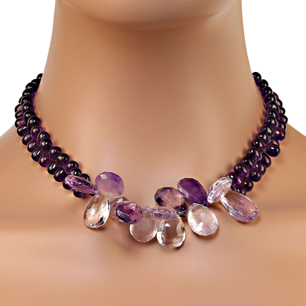 Unique and Exquisite Amethyst 17 Inch necklace