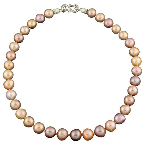 Goldy Tone Color Pearl Necklace