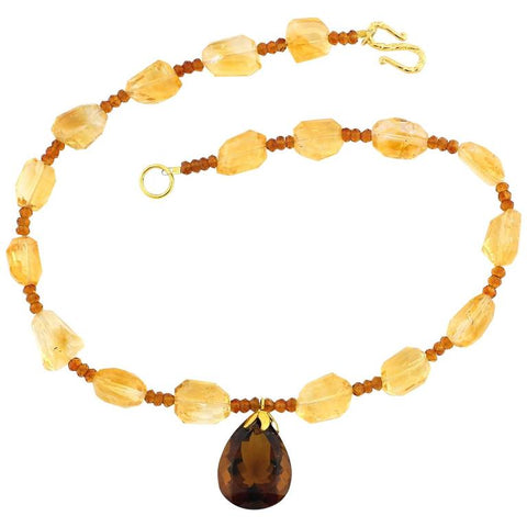 Citrines and Citrines and Citrine Necklace