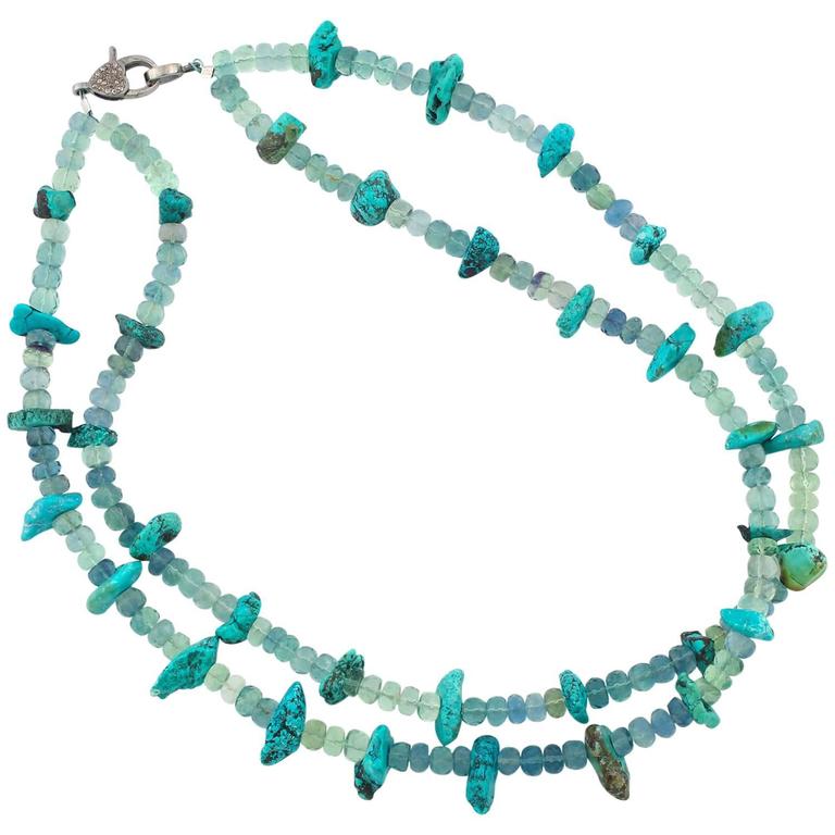 Royal Beauty Turquoise and Fluorite Necklace