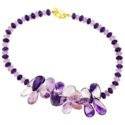 Glittering Amethysts of All Different Kinds Necklace