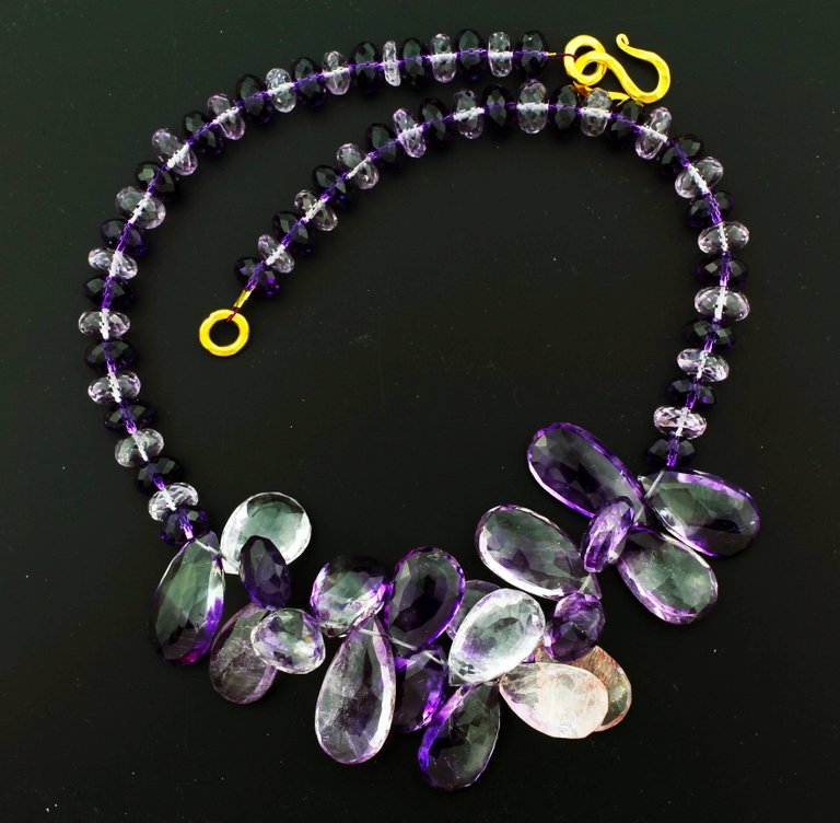 Glittering Amethysts of All Different Kinds Necklace