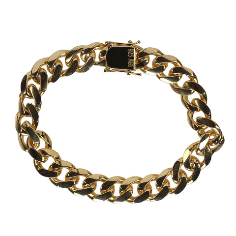 22K Yellow Gold over Sterling Silver 8 Inch Link Bracelet