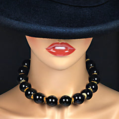 Elegant Black Onyx Choker Necklace