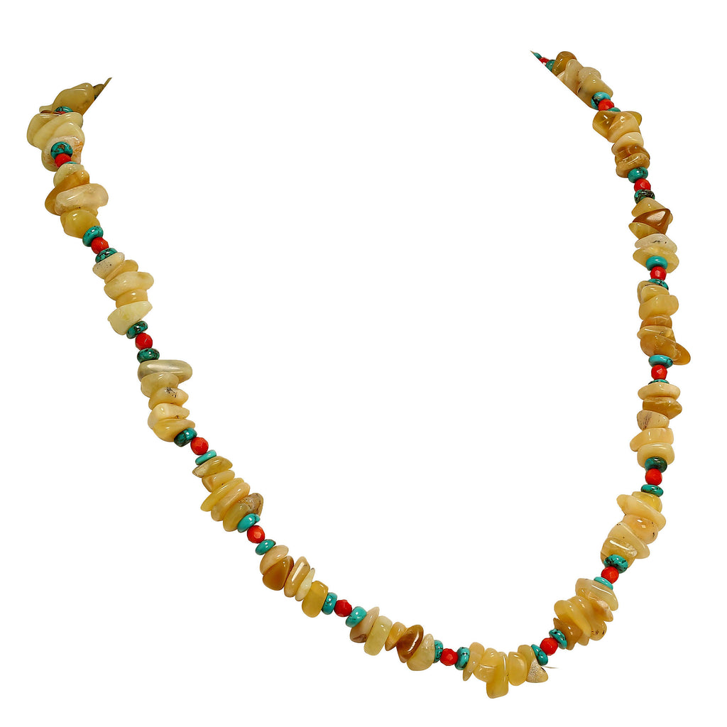 Unique Australian Yellow Opal necklace