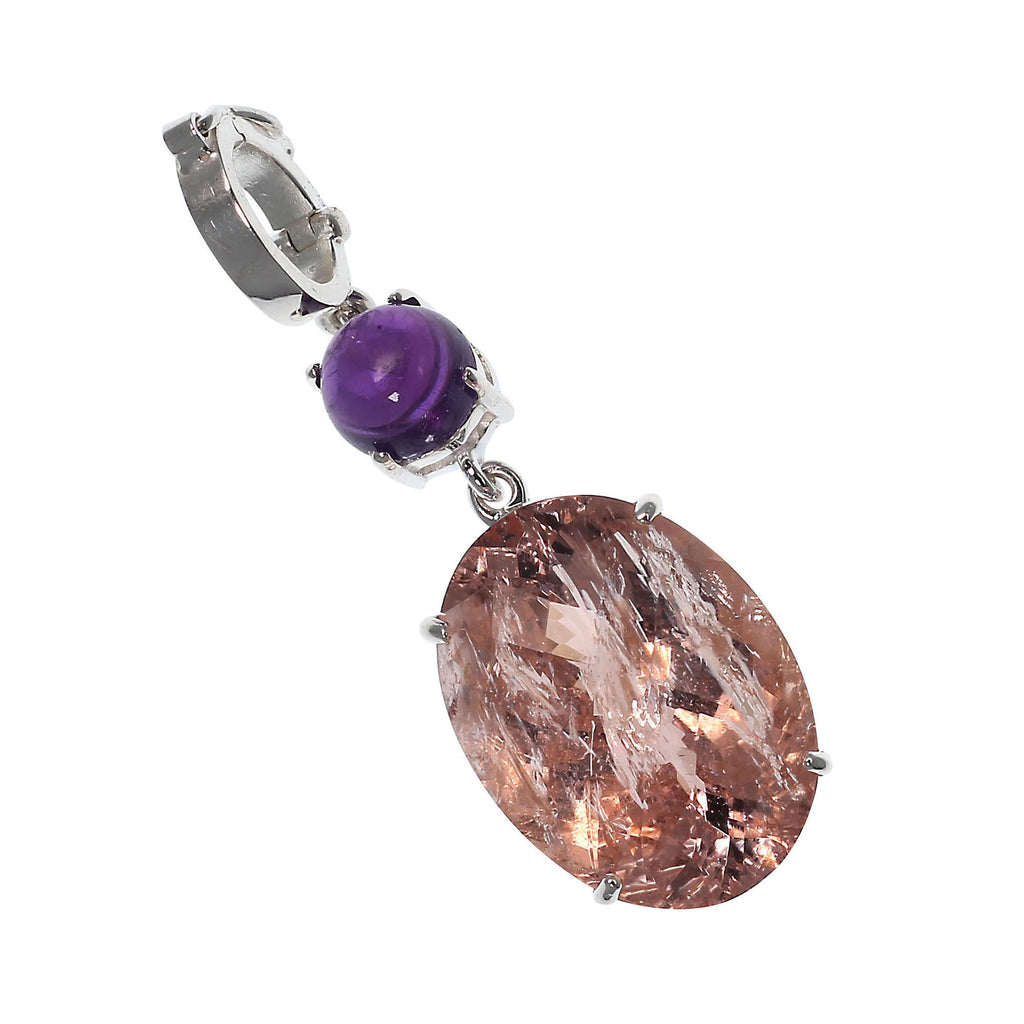 Peach and Purple Shimmering Pendant