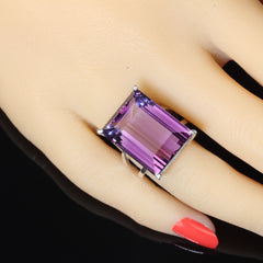 Awesome Amethyst and Sterling Silver Handmade Ring