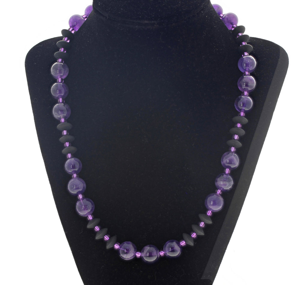 Amethyst and Black Onyx Necklace