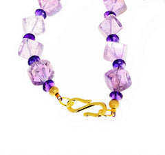 Amethysts and Rose of France Amethyst Necklace