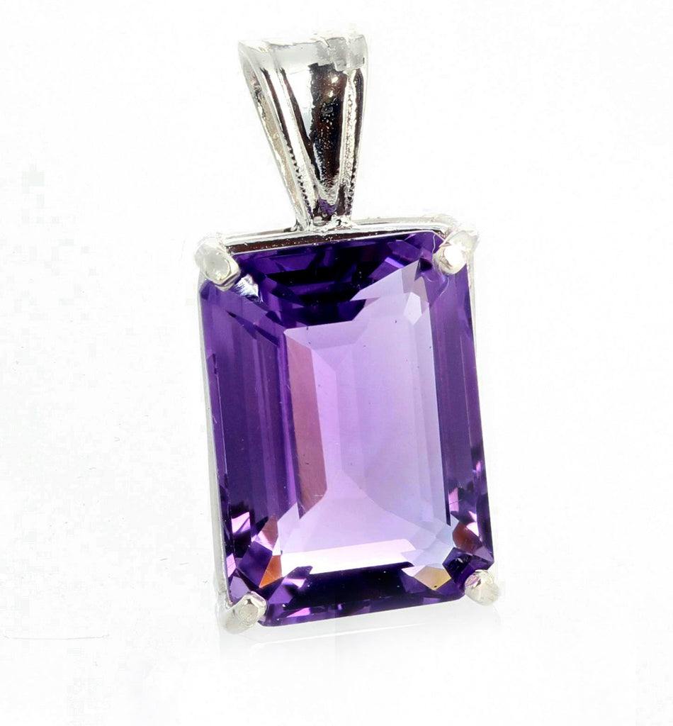 Glorious Pinky Purple 15.7 Amethyst Sterling Silver Pendant