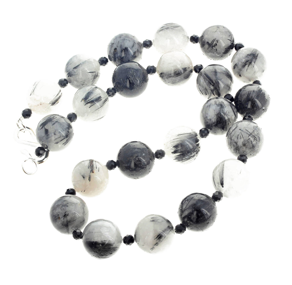 Black and White Quartz Necklace