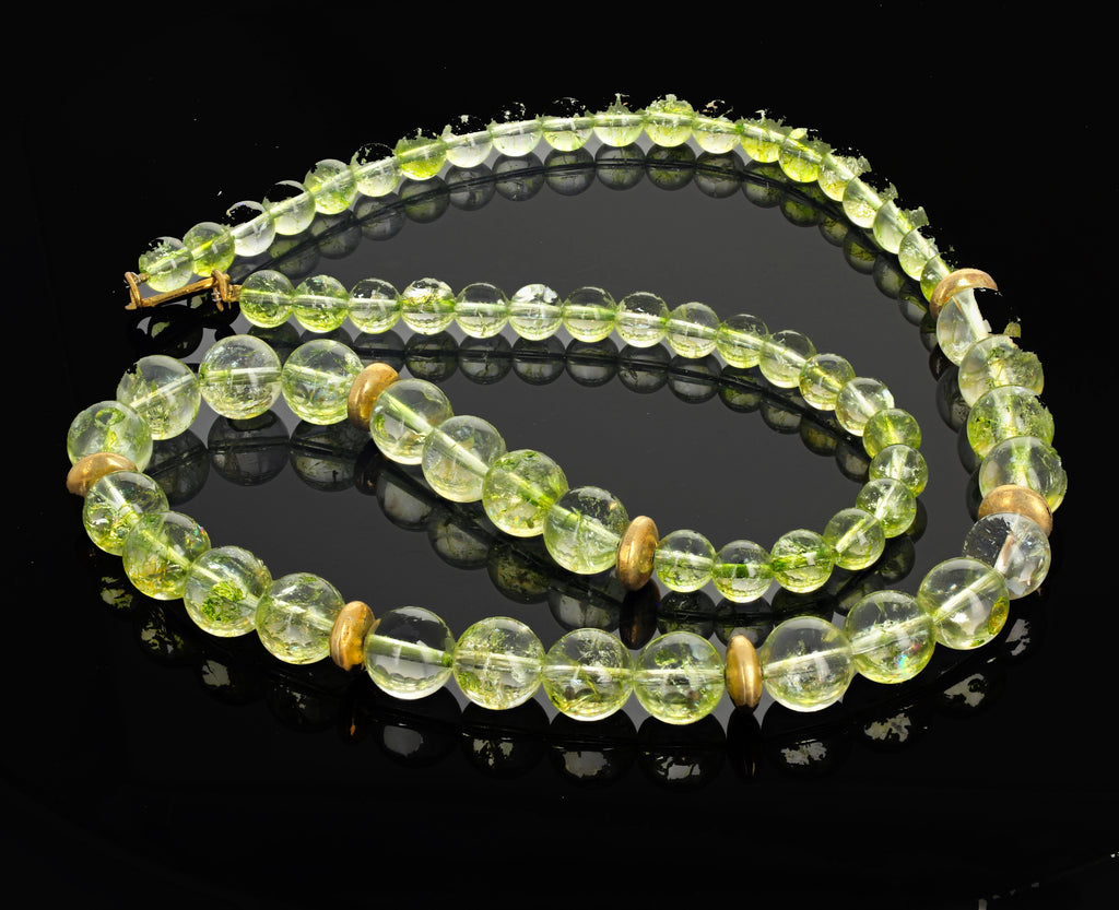 Unique Green Quartz Necklace
