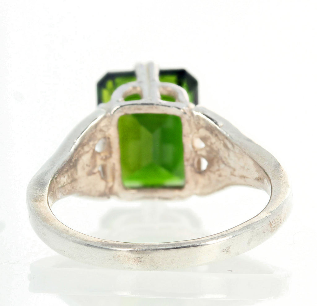 2.8 Carat Chrome Diopside Sterling Silver Ring
