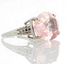 8.75 Carat Glowing Rose Quartz Ring