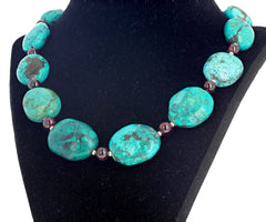 Garnets and Turquoise Necklace