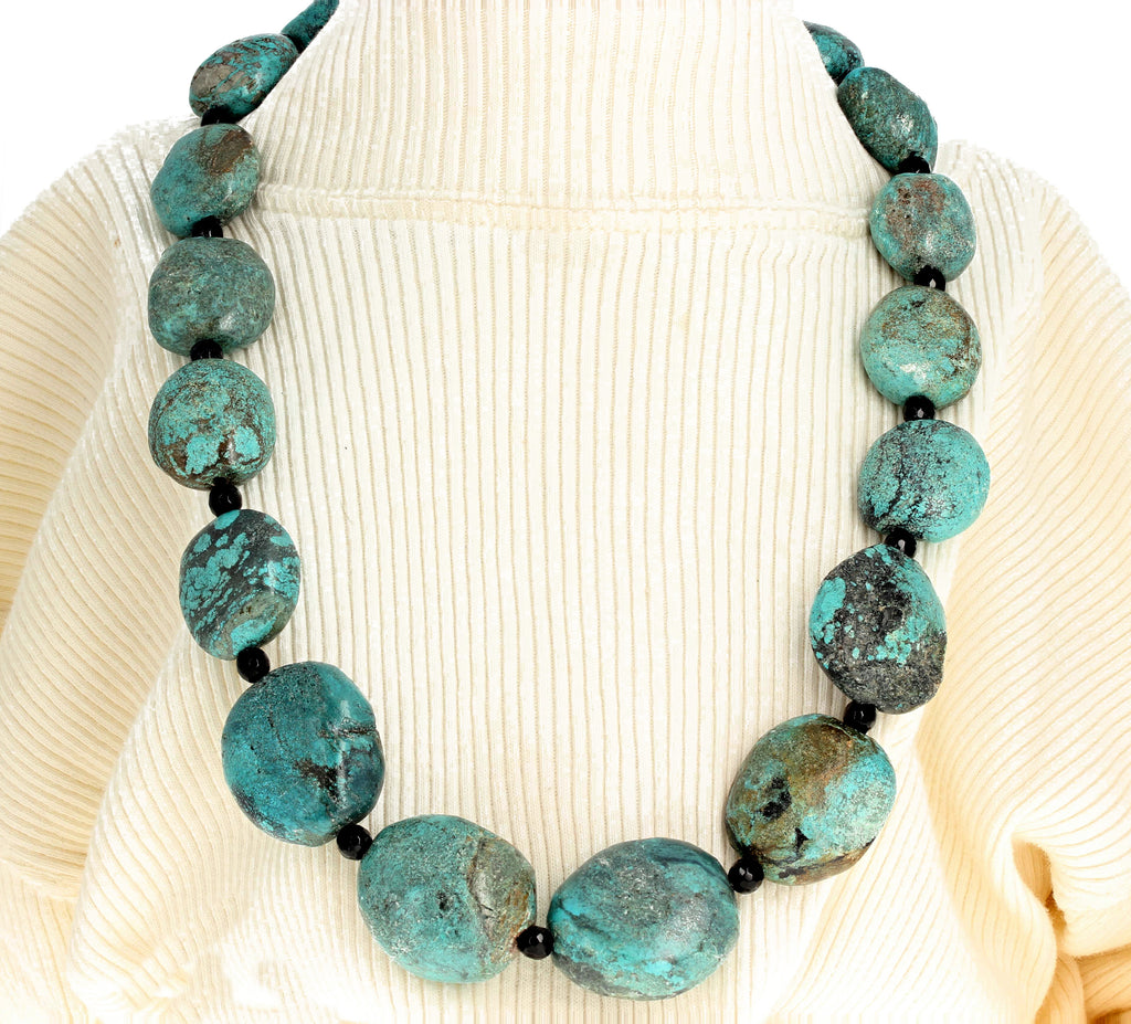 Turquoise and Spinel Necklace
