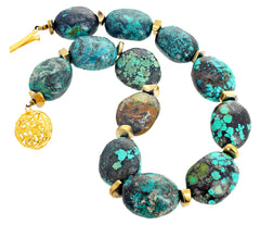 Splendid Chinese Multi-Color Turquoise Necklace