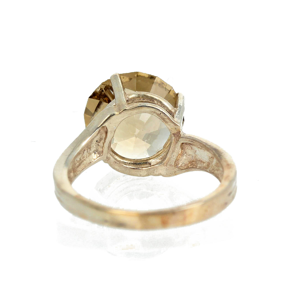 Brilliant YellowGold Labradorite Sterling Silver Ring