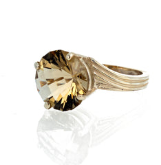 Brilliant YellowGold Labradorite Sterling Silver Ring